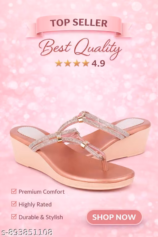 Women's Stylish Wedge Sandals | Comfortable Wedge Heel | Synthetic Leather Upper | Perfect for Daily Wear, Casual Outings, and Parties | Lightweight Design for All-Day Comfort