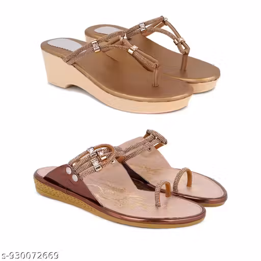 Attractive Wedges Sandals For women and girls (Pack of 2)