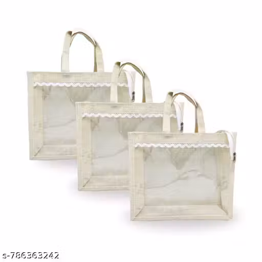 PVC clears Jute Gift Bags Reusables Shopping Bags for Party Favor, Baby Shower, Wedding, Birthday