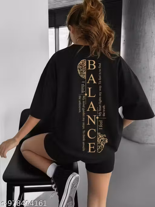 Stylish Printed Oversized Women's T-shirt