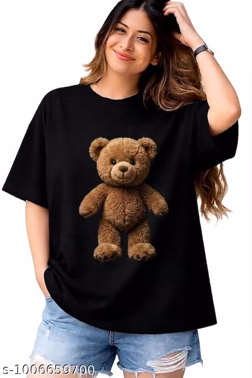 STYLISH PRINTED OVERSIZE T- SHIRT FOR WOMEN