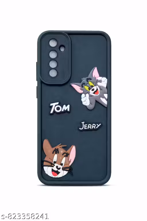 Soft Cartoon Mobile Back Cover for R6 Model | Cute Tom & Jerry Design Shockproof Phone Case (Green)