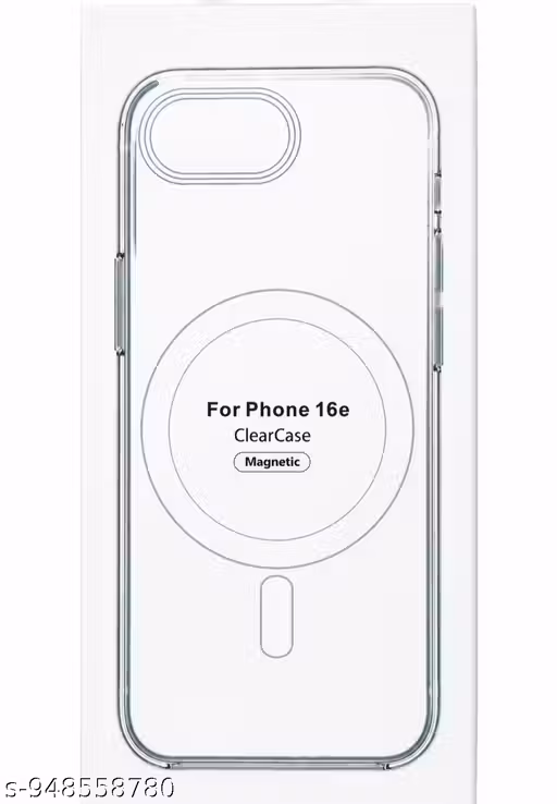 Premium Luxury Magnetic Clear Case for iPhon 16e | Shockproof Transparent Back Cover with MagSafe Charging Support