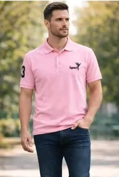 Men's Cotton Regular Fit Polo T-Shirt – Stylish Casual Wear Half Sleeve