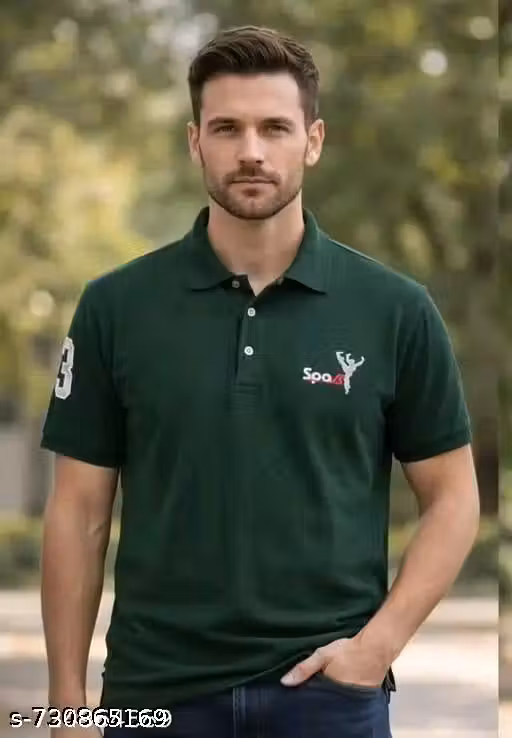 Men's Regular Fit Cotton Polo T-Shirt – Stylish Half Sleeve Casual Wear