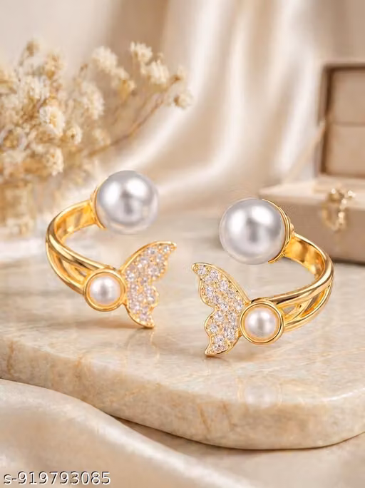 Trendy Gold-Plated Pearl Earrings for Women | Party Wear Stone Studded Earrings | Fancy Fashion Jewellery for Girls