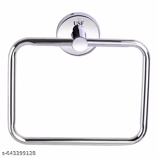 Vinayak Stainless Steel Square Towel Holder for Bathroom | Wall Mounted Hand Towel Ring | Heavy Duty Chrome Finish Towel Hanger | Rust-Free Bathroom Accessory for Wash Basin & Kitchen | Chrome Finish