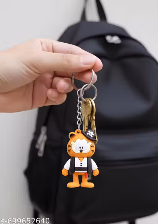 Cute Cartoon Cat Figure Silicone Keychain