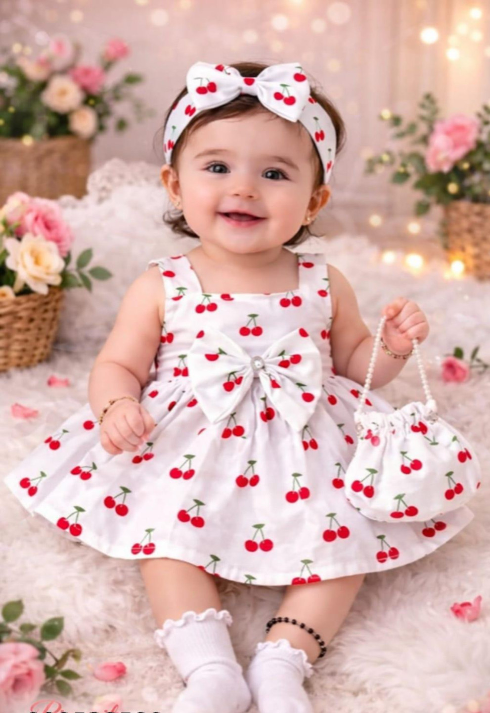 JENIFA FASHION DRESSES Baby Girls Above Knee Party Dress (White, Sleeveless)