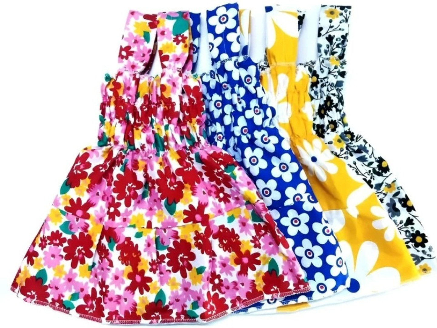 Ak Dressess Baby Girls Midi/Knee Length Casual Dress (Multicolor, Sleeveless)