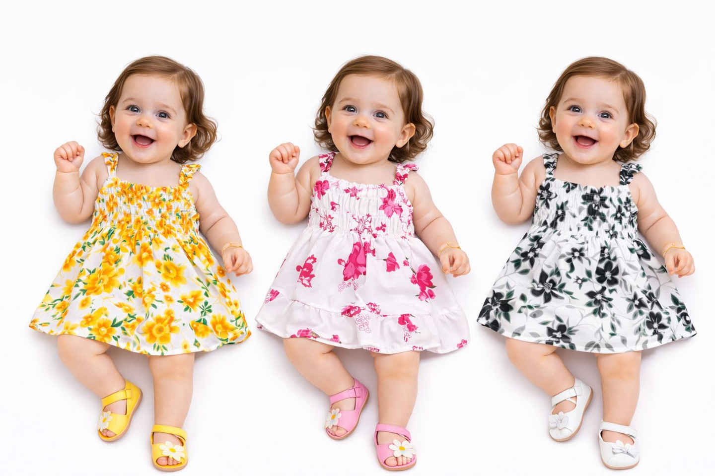 ZAM ZAM ENTERPRISES Textiles Baby Girls Above Knee Casual Dress (Multicolor, Sleeveless)