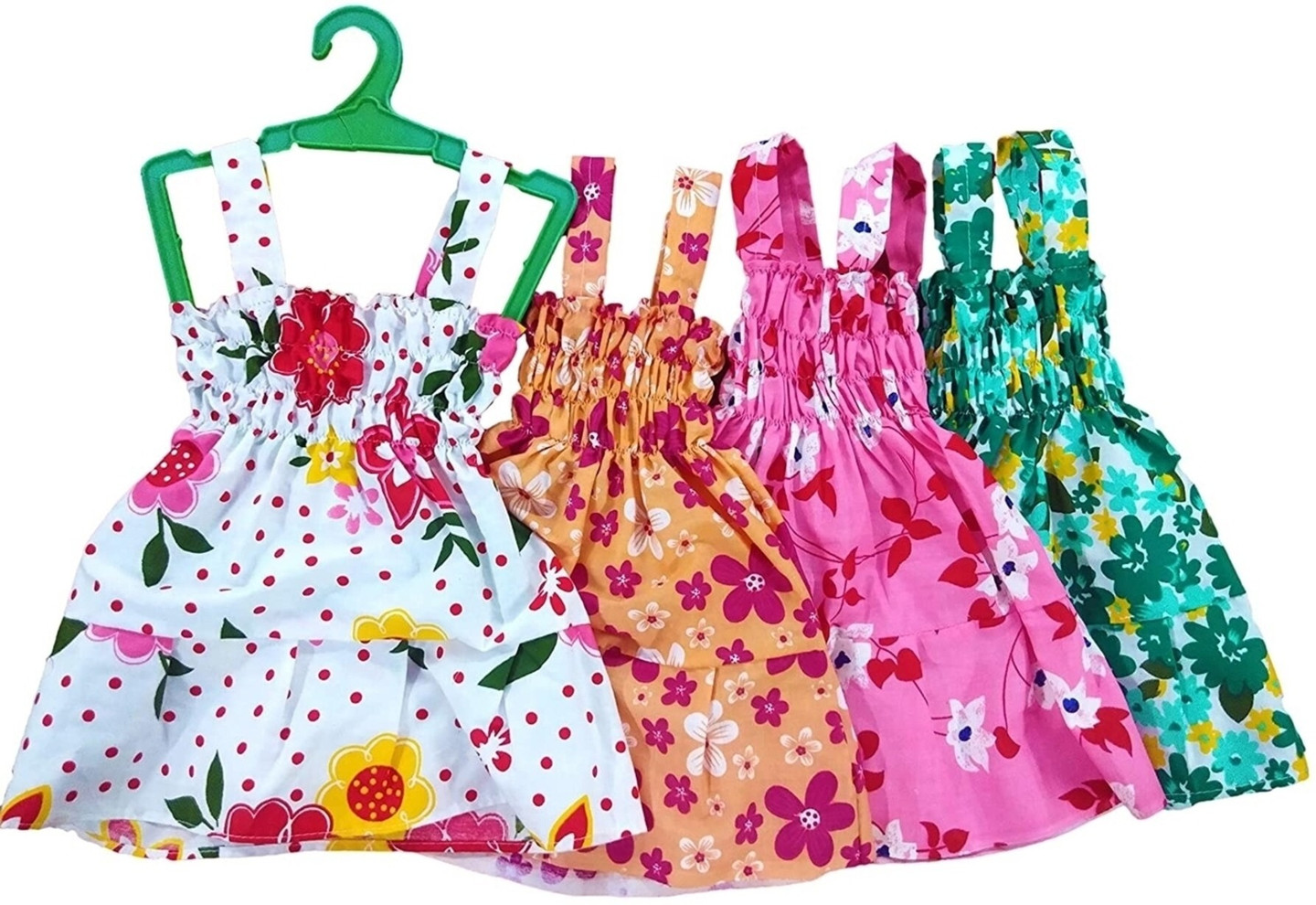 Ak Dressess Baby Girls Midi/Knee Length Casual Dress (Multicolor, Sleeveless)