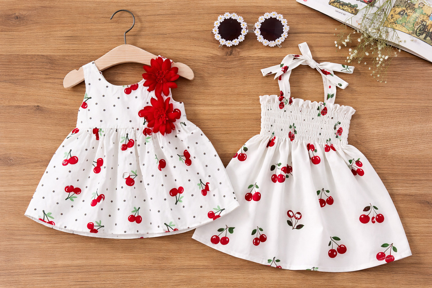 Arhan creation Baby Girls Midi/Knee Length Casual Dress (White, Sleeveless)