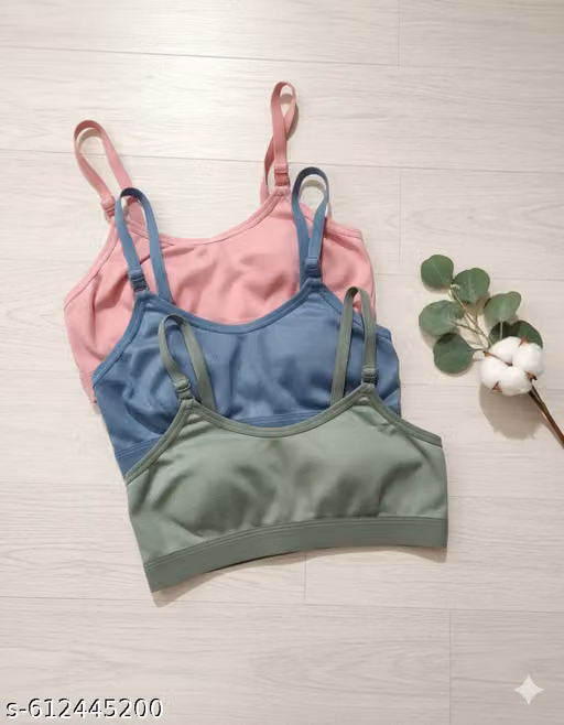 Women’s Non-Padded Cotton Sports Bra – Wire-Free, Breathable & Comfortable Everyday Activewear