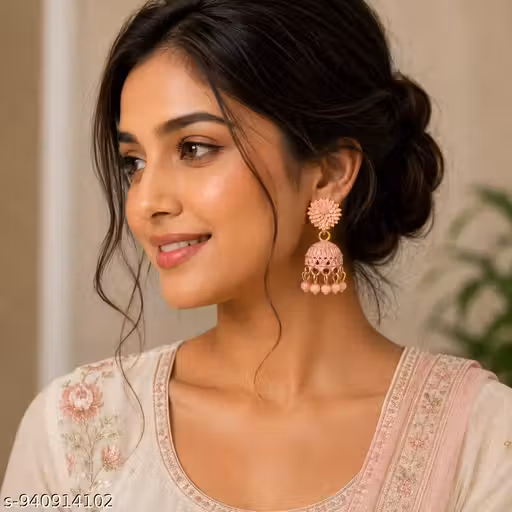 combo of 6 pair new latest design drop & dangle hoop color Jhumki Earrings for woman/girls