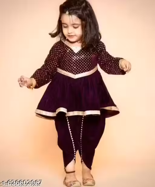 Grinning Stylish Wine Blocked Prettiest Design Kurta Sets