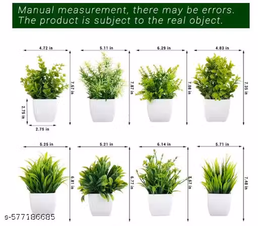 Pack 04 Artificial Plastic Eucalyptus Plants Small Indoor Potted Houseplants, Small Faux Plants for Home Decor Bathroom Office Farmhouse (Set 0F 4)