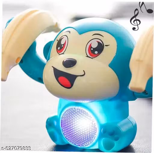 Dancing Monkey Musical Toy for Kids Baby Spinning Rolling Doll Tumble Toy with Voice Control Musical Light and Sound Effects with Sensor - ISI Mark - Multicolor