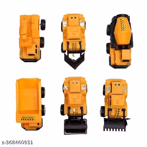 kids toy /Plastic Construction Realistic Engiineer Vechicle Toy Pack of six with Truck Pushdozer Excavator Bulldozer /JCB Toy (Pack of Six) /Toy for kids