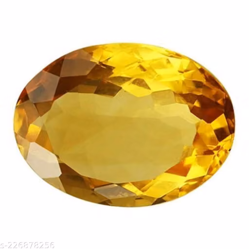 Yellow sapphire rashi ratan 5.25 ratti oval gemstone pendant and ring stone