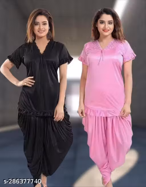 Nighty set and night dress for ladis honey moon nighty