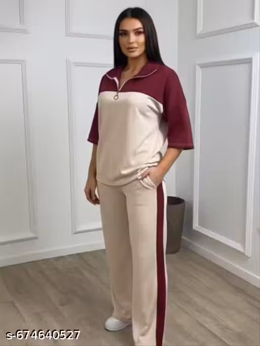 summer maroon coat set