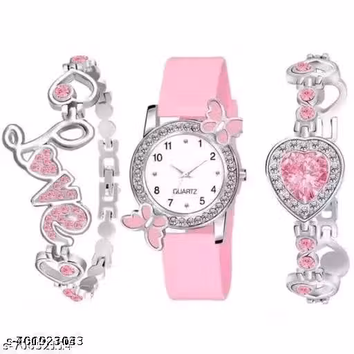 Fancy Women Analog Watches Combo With Bracelet