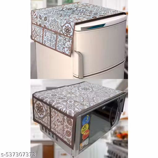 Krishna E premium quality water proof Fabric Fridge Cover With 1 pec of Microwave Oven Cover - Set of 2 Pec