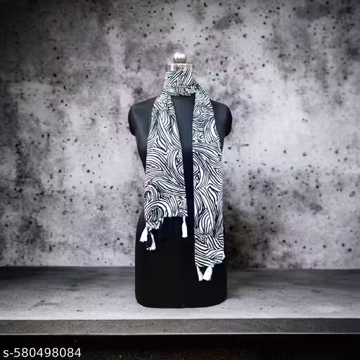 TRENDY MULTICOLORED PRINTED POLYCOTTON SCARFS