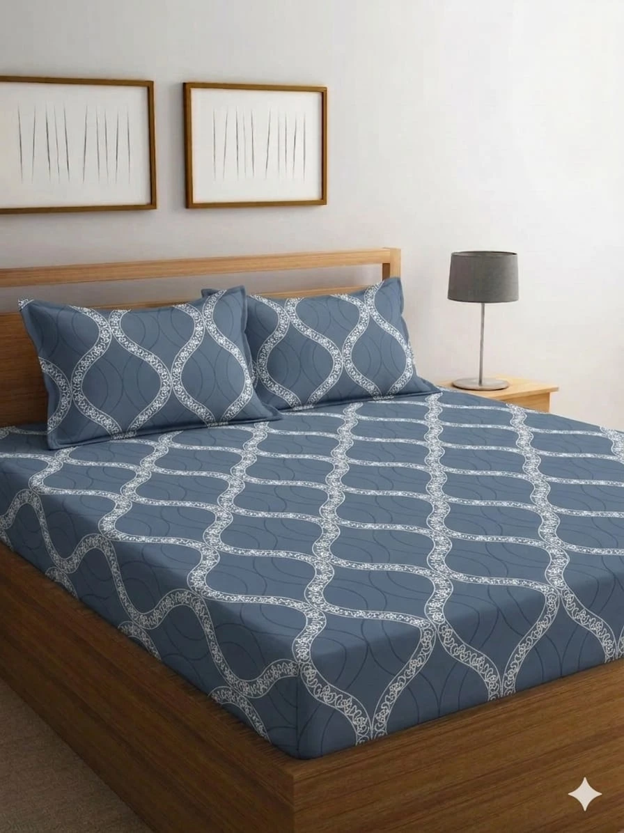 Homdazal galce cotton fitted bedsheets with 2 pillow covers