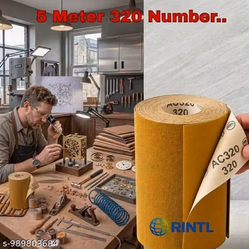 5 Meter Sandpaper Roll 320 Grit Abrasive Paper Roll for Wood, Metal & Furniture Sanding