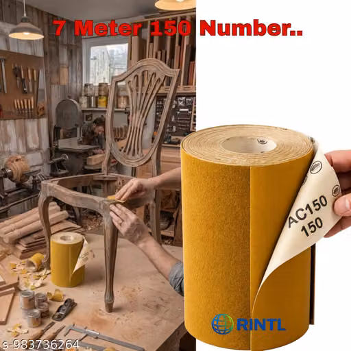 7 Meter Sandpaper Roll 150 Grit Abrasive Paper Roll for Wood, Metal & Furniture Sanding