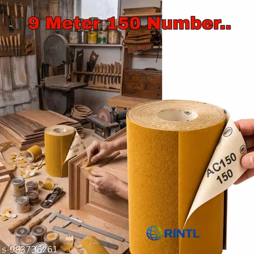 9 Meter 150 Grit Sandpaper Roll for Wood, Metal & Furniture Polishing