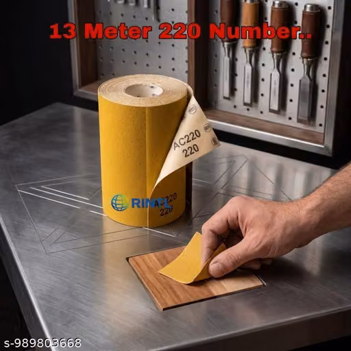13 Meter Sandpaper Roll 220 Grit Abrasive Paper Roll for Wood, Metal & Furniture Sanding
