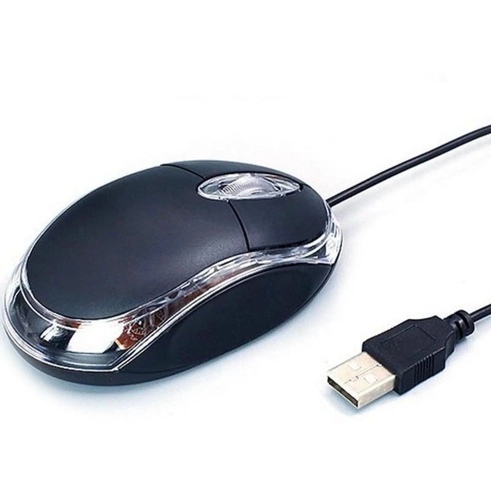 Computer Mouse, Mini LED Light Wired USB Optical Mouse for PC Laptop Computer Mouse (Pack of 1)