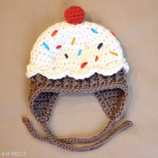 Ice cream crochet baby cap beanie