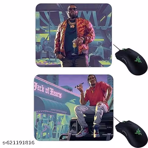 NEKKO GTA VI Game Character Printed Premium Mouse Pad (Combo Set 0f 2)