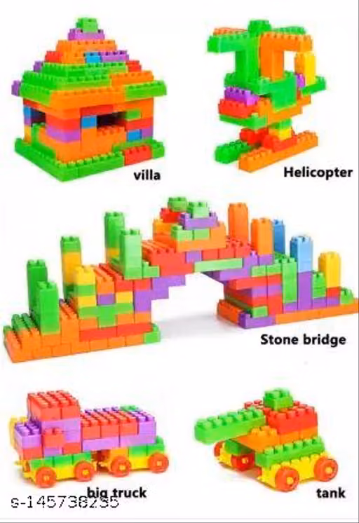 GREAT Small Blocks 55 pcs, Bag Packing, Best Gift Toy, Block Game for Kids And Children.