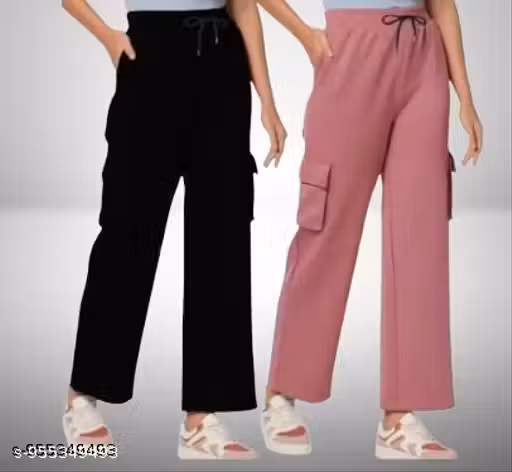 Trendy Women & Girls Trousers Pants Cargo Pants pack of 2