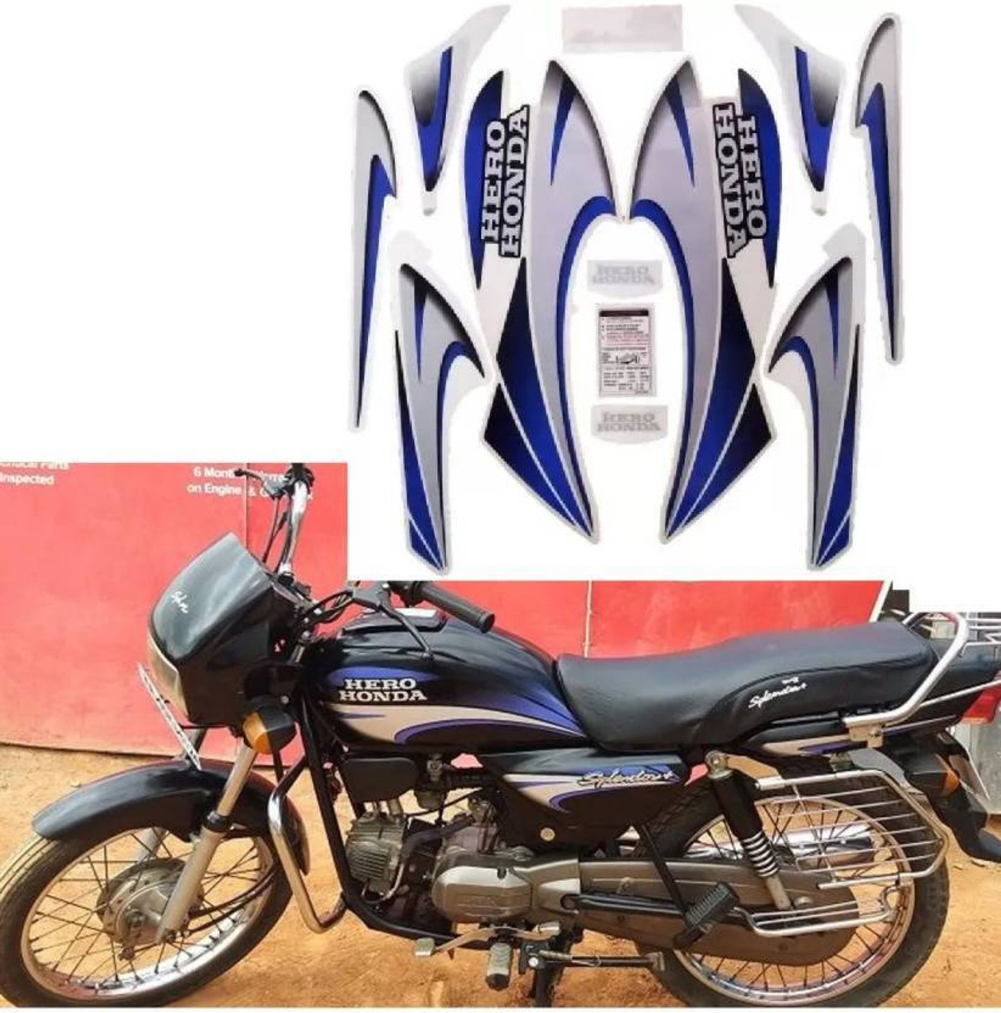 Stylemazee Sticker & Decal for Car & Bike (Blue, Black)