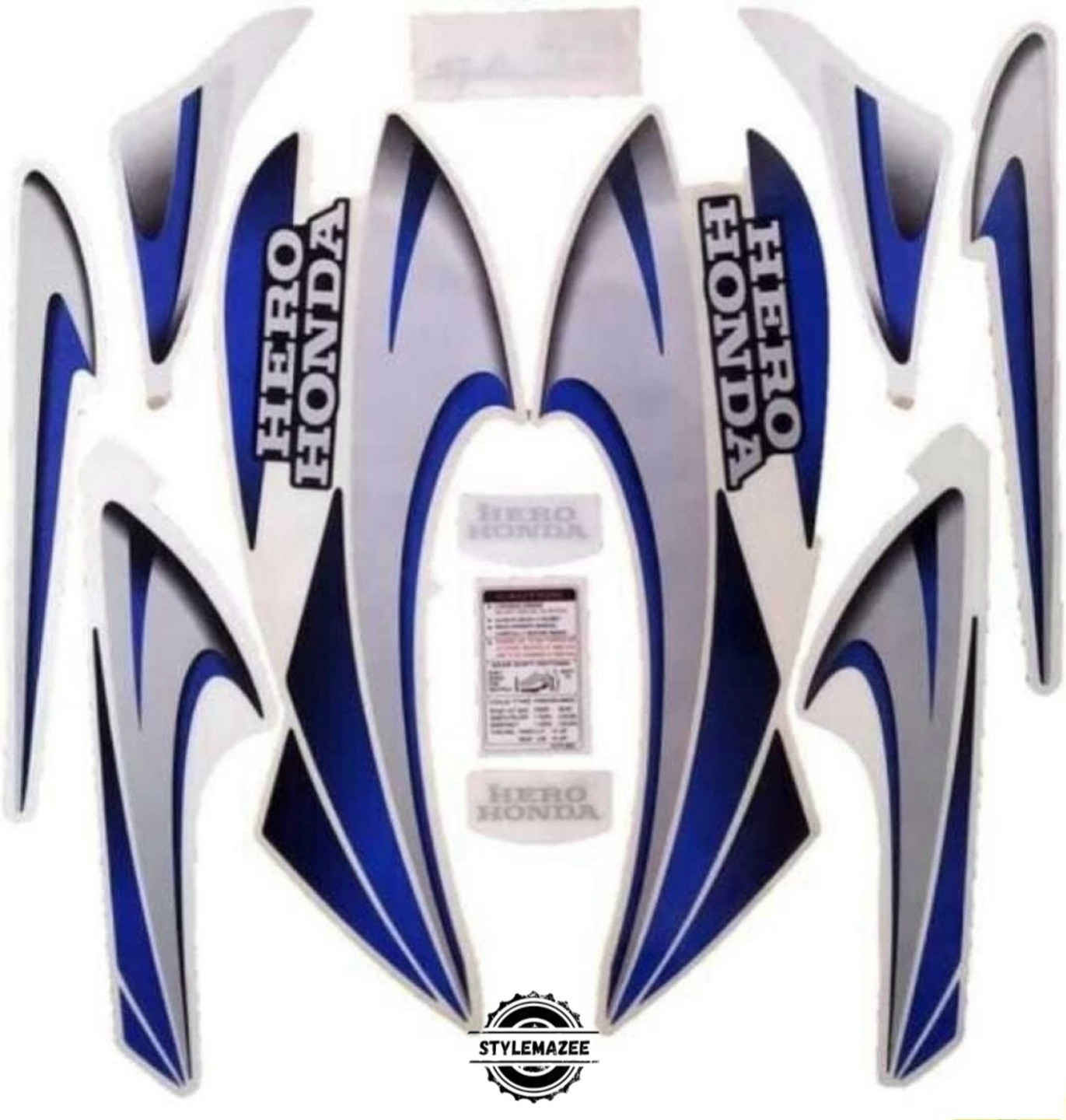 Stylemazee Sticker & Decal for Bike (Blue, Black, Multicolor)