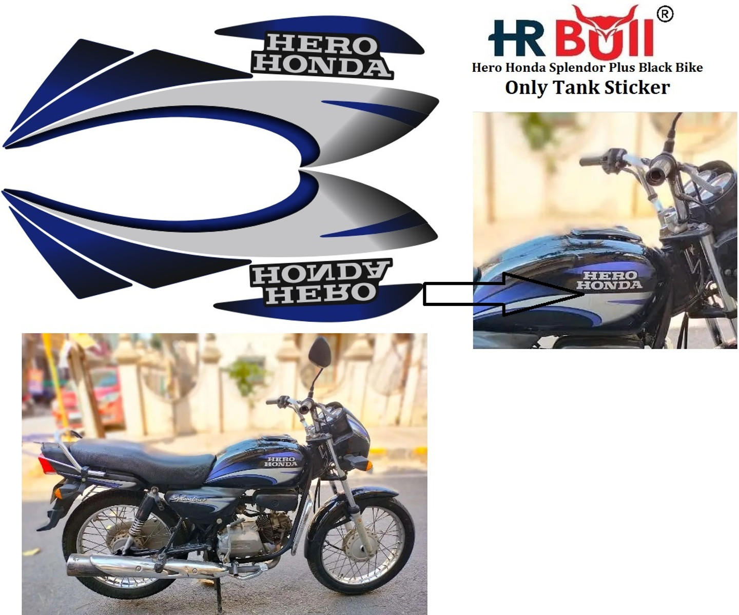 Sticker & Decal for Bike (Blue)