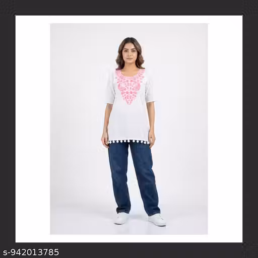 SaiVriti Chanderi Blend Mirror Work Kurta Set for Women with Dupatta, Off-White & Pink, Festive & Party Wear Ethnic Suit M, L, XL, XXL Traditional Indian Attire