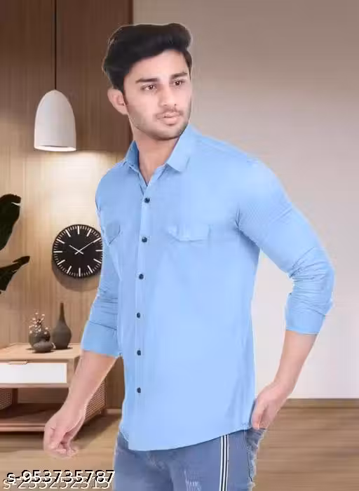 New Design Men Collar Full Sleeves Cotton Double Pocket Shirts | Trendy Men shirt | full sleeves shirt | shirts for men | men formal shirts | men shirts full sleeve | men shirt new style | men shirt full hand | Shirt | Men shirt