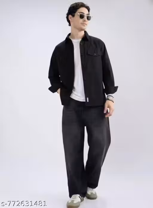 Men’s Pure Cotton Double Pocket Shirt | Full Sleeve Slim Fit Formal & Casual Wear