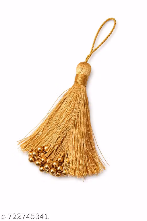 3 inchi Pack of 10 Fancy Silk Tassels with Bead Thread Latkan for Perfect Embellishments for Suit, Kurti, Gown, Saree, Blouse, Dupatta, Lehenga & Jewelry, DIY Art &