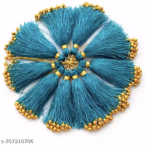 Silk Thread Tassel Latkan for Dupatta, Kurti, Blouse & Lehenga Decoration | Decorative Tassel for Tailoring & Boutique Work | Pack of 10