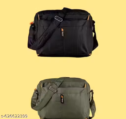 sling bag / cross body multipurpose hand bag / sling bag for men and women / sling bag for office / cash business collection travelling / grey and green and black sling bag ( pack of 2 )