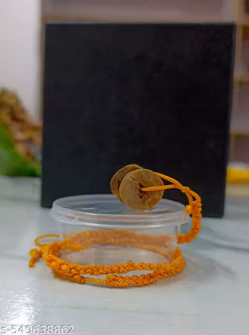 Pain Relief Thread for Migraine & Cervical Pain – Yellow Silk Herbal Locket for Natural Healing