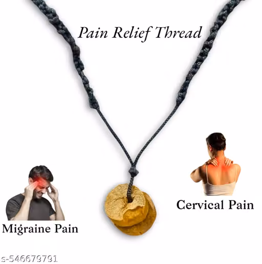 Pain Relief Herbal Thread for Migraine and Neck Pain – Ayurvedic Therapy (Black)
